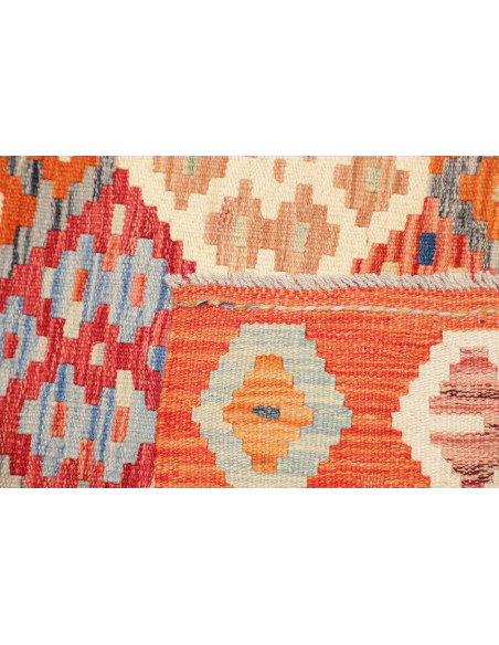 Rug Kilim Afghanistan orange maroon 102x148