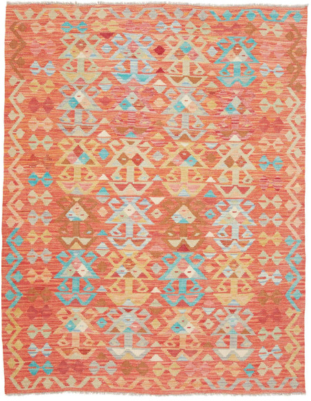 Rug Kilim Afghanistan 148x197 Coral Orange Ligh