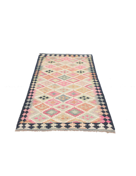 Rug Kilim Afghanistan yellow grey 96x195