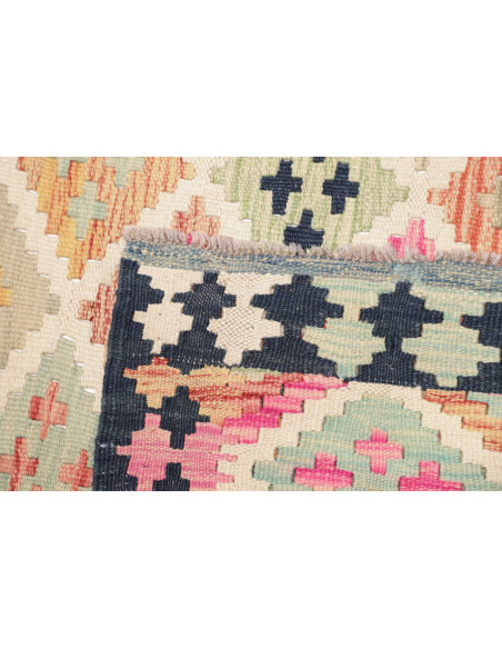 Rug Kilim Afghanistan yellow grey 96x195