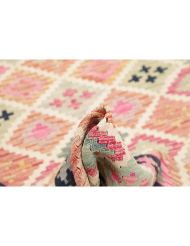 Tappeto Kilim Afghanistan giallo grigio 96x195