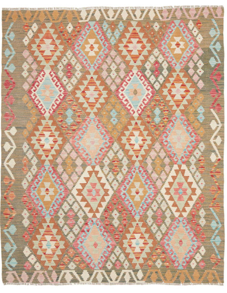 Tappeto Kilim Afghanistan 153x195 Marrone Khaki