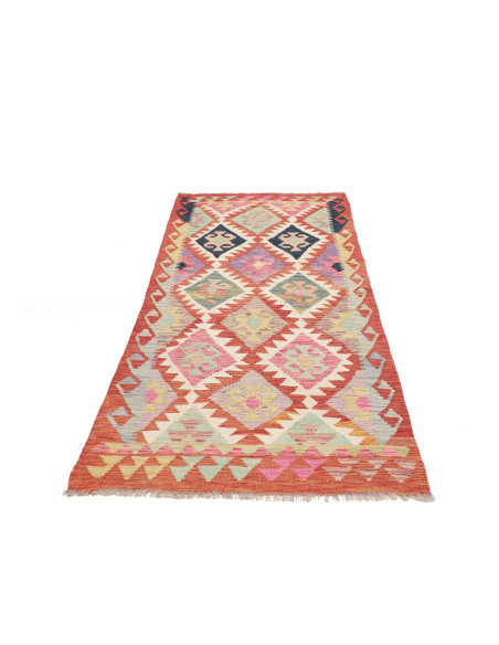 Rug Kilim Afghanistan beige brown 95x200