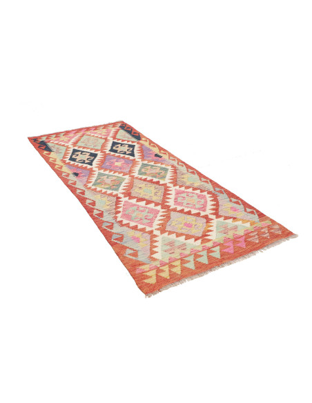 Rug Kilim Afghanistan beige brown 95x200