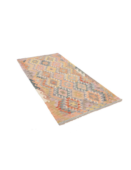 Rug Kilim Afghanistan maroon white 104x195