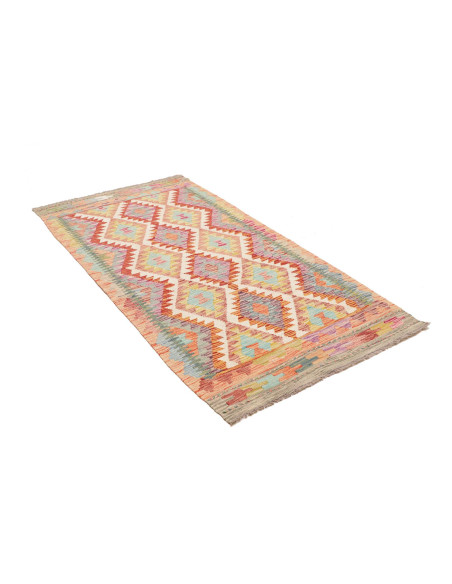 Tappeto Kilim Afghanistan beige arancione 100x196