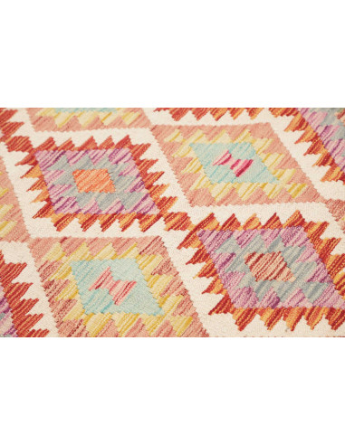 Tappeto Kilim Afghanistan beige arancione 100x196