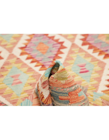 Tappeto Kilim Afghanistan beige arancione 100x196