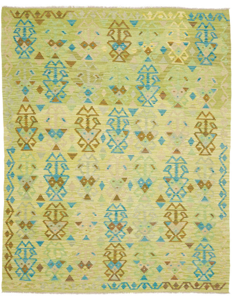 Tappeto Kilim Afghanistan 162x205 Verde Chiaro