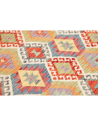 Tappeto Kilim Afghanistan beige giallo 127x176