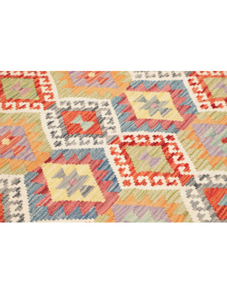 Tappeto Kilim Afghanistan beige giallo 127x176