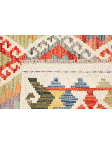 Tappeto Kilim Afghanistan beige giallo 127x176