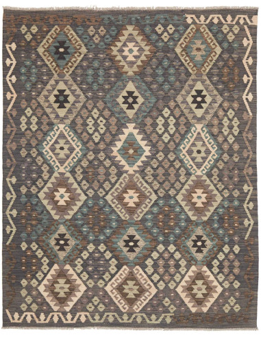 Rug Kilim Afghanistan 158x197 Anthracite Grey P