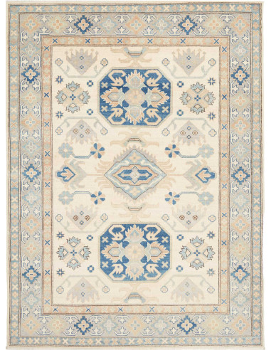 Tappeto Kazak Afghanistan 150x208 Crema Bianco