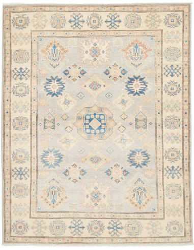 Rug Kazak Afghanistan 156x196 Sky Blue Ivory Pe