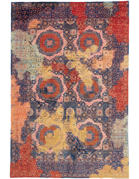 Tappeto Mamlouk Pakistan 200x299 Navy Blu Rosso