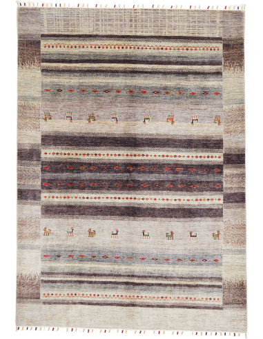 Tappeto Siva Pakistan 171x249 Beige Marrone Gri