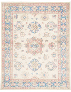 Rug Kazak Afghanistan 155x192 Cream Ivory Blue