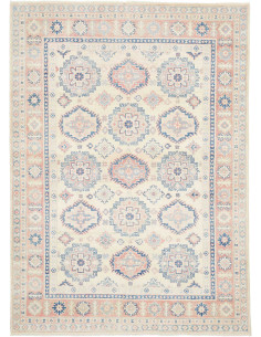 Rug Kazak Afghanistan 151x211 Cream Blue Muted