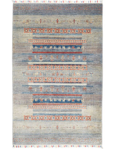 Tappeto Siva Pakistan 120x186 Azzurro Grigio Bl
