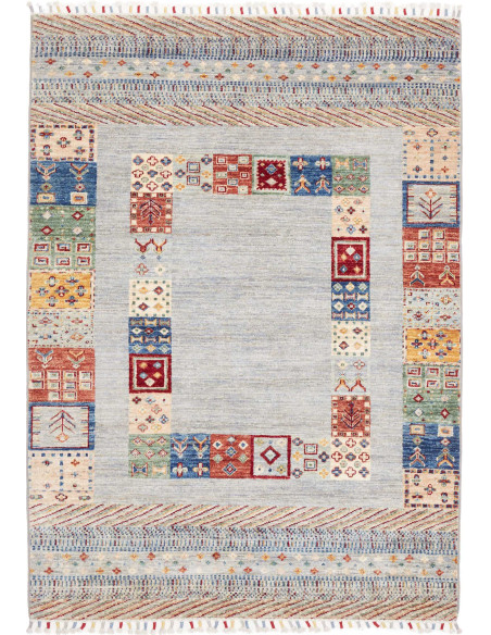 Tappeto Siva Pakistan 128x180 Azzurro Grigio Bl
