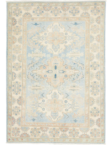 Tappeto Kazak Afghanistan 122x175 Celeste Avori