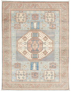Rug Kazak Afghanistan 145x196 Sky Blue Antique