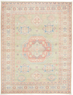 Tappeto Kazak Afghanistan 155x196 Verde Salvia
