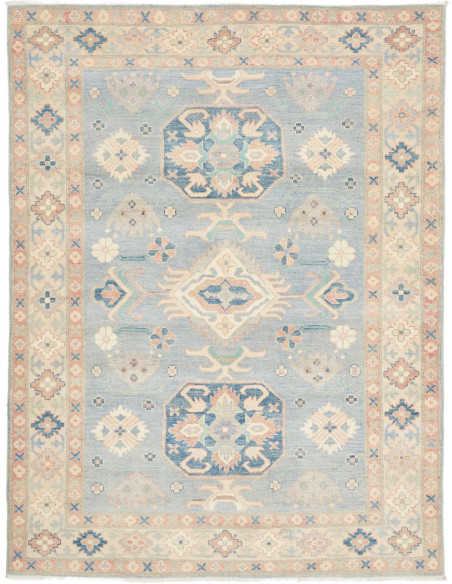 Rug Kazak Afghanistan 155x203 Sky Blue Beige Cr