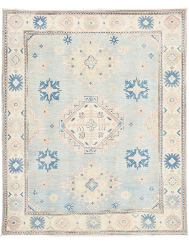 Tappeto Kazak Afghanistan 150x185 Azzurro Crema