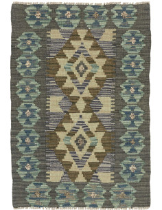 Rug Kilim Afghanistan 64x93 Olive Green Sage Gr