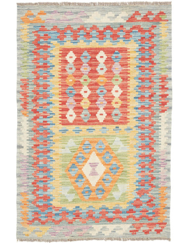Rug Kilim Afghanistan 81x123 Light Grey Blue Re