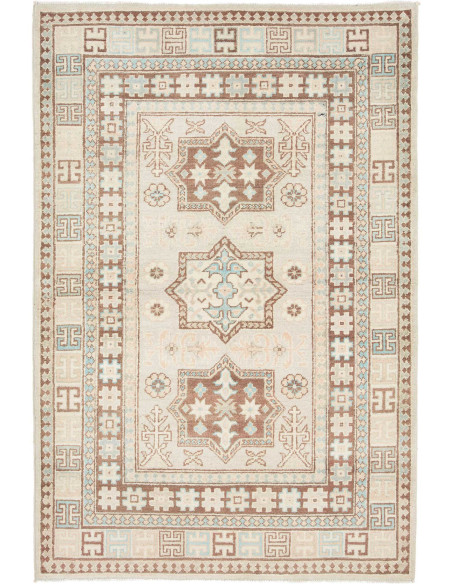 Hand Made Rug Kazak Afghanistan 123x182 Beige B