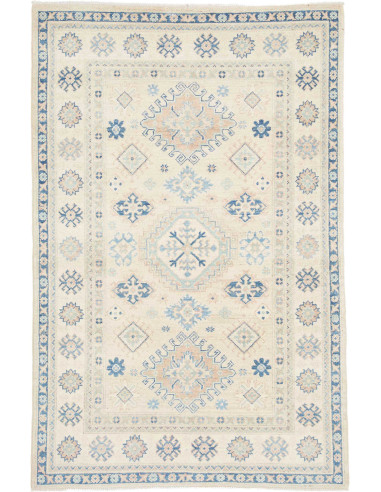 Tappeto Kazak Afghanistan 117x178 Beige Blu