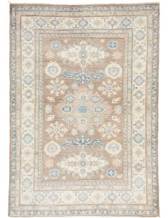 Rug Kazak Afghanistan 119x169 Taupe Brown Cream
