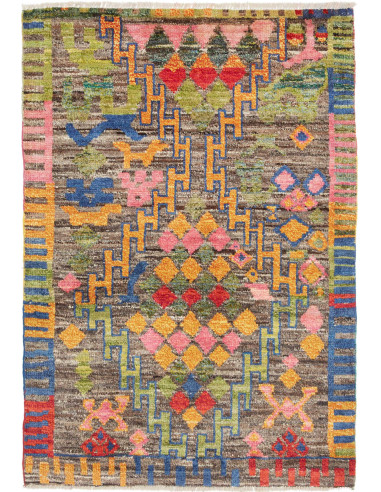 Rug Berber Pakistan 99x142 Brown Grey