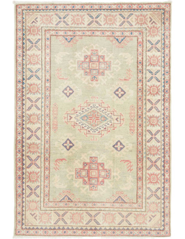 Rug Kazak Afghanistan 100x146 Light Sage Green