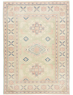 Tappeto Kazak Afghanistan 99x138 Verde Salvia R