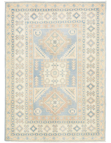 Tappeto Kazak Afghanistan 104x145 Blu Chiaro Be