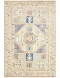 Tappeto Kazak Afghanistan 102x150 Beige Avorio