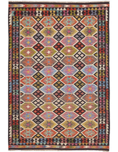 Rug Kilim Afghanistan 168x251 Multicolor Brown