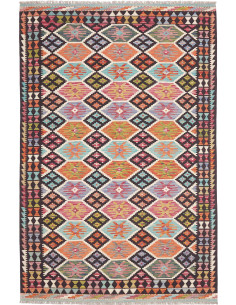 Tappeto Kilim Afghanistan 169x257 Marrone Scuro