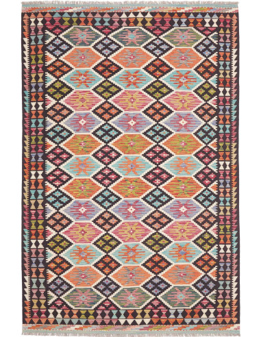 Rug Kilim Afghanistan 169x257 Dark Brown Orange