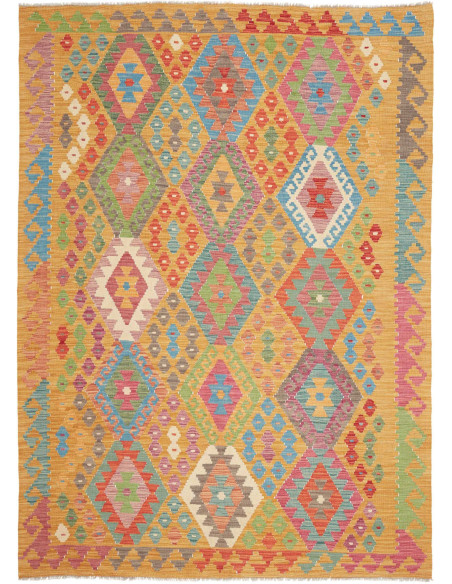 Tappeto Kilim Afghanistan 180x243 Oro Zafferano