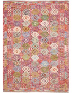 Rug Kilim Afghanistan 180x247 Pink Multicolor