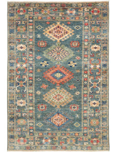 Hand Made Rug Kazak Fine Pakistan 103x154 Teal