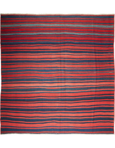 Rug Kilim Vintage Persia grey red 276x292