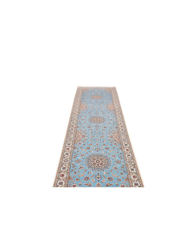 Tappeto Nain 6La Persia azzurro bianco 85x311