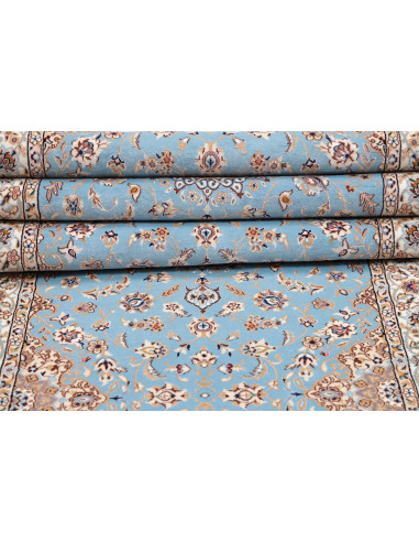 Tappeto Nain 6La Persia azzurro bianco 85x311