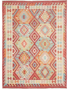 Hand Made Rug Kilim Afghanistan 175x238 Red Mul